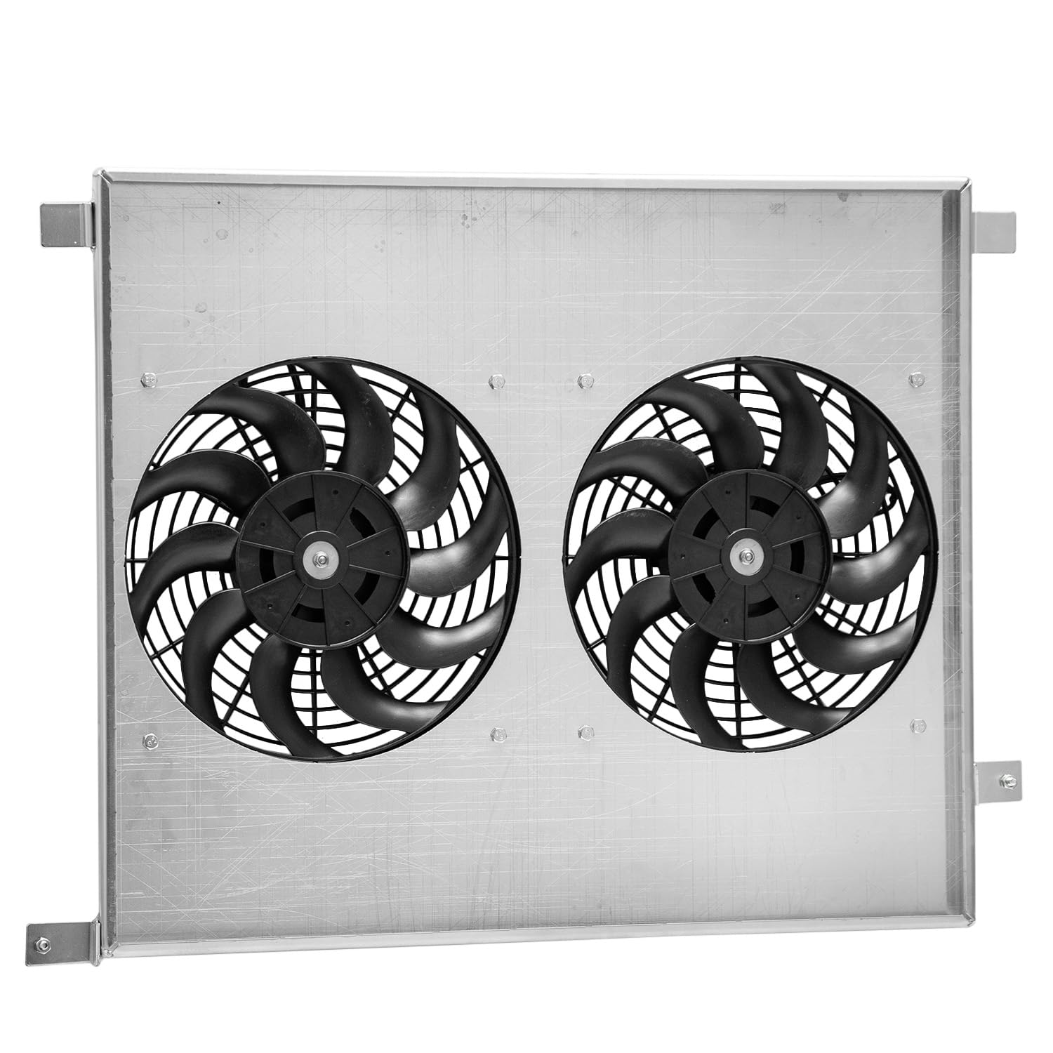 Aluminum Radiator Shroud Fan for 2016 2017 2018 2019 2020 2021 2022 2023 Toyota Tacoma 3.5L V6 2.7L L4 CU13565 Automotive Replacement Shroud 2 x 12 Fan Relay Kit