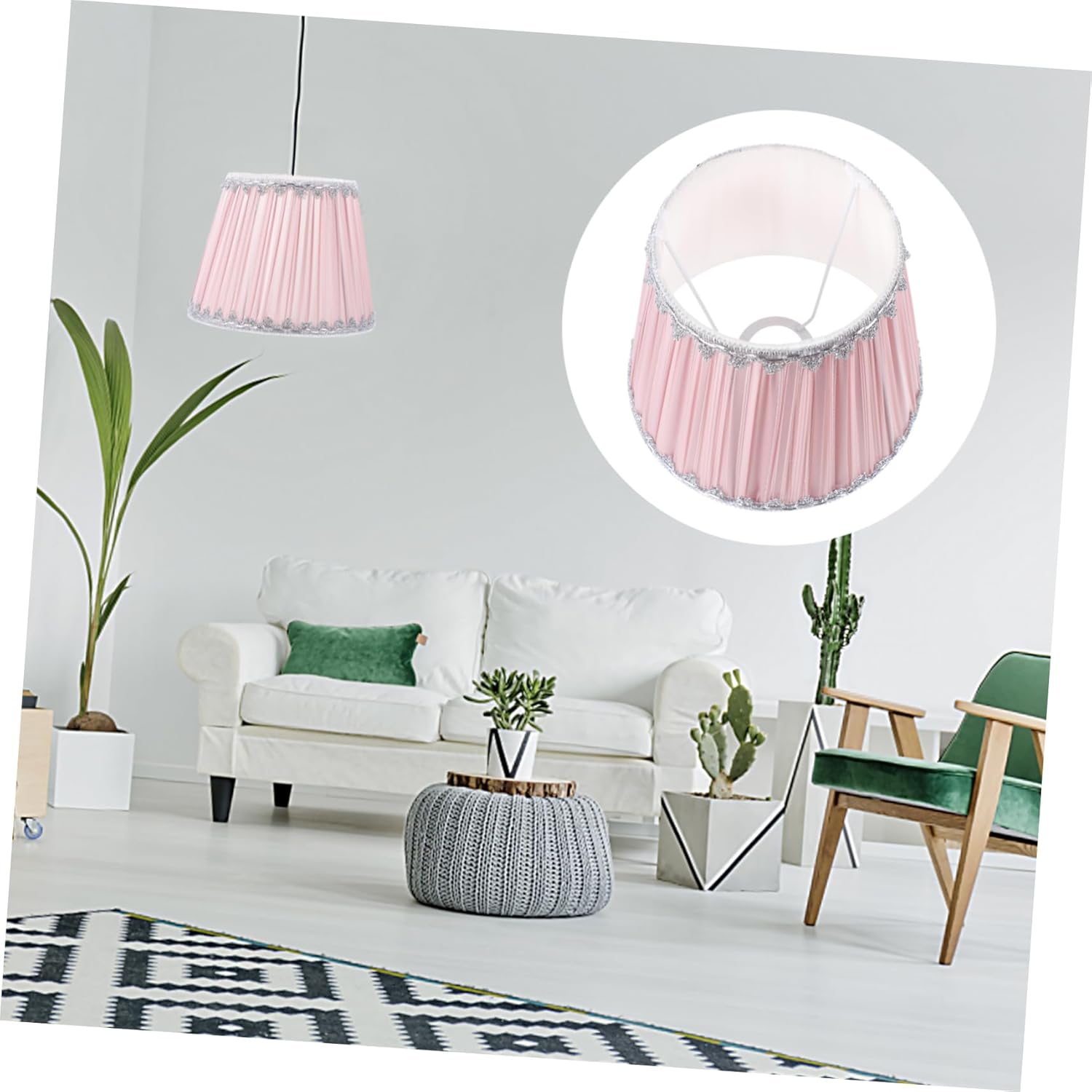 jojofuny Decorative Fabric Lampshade Table Lamp Shade Diffuse Light for Household