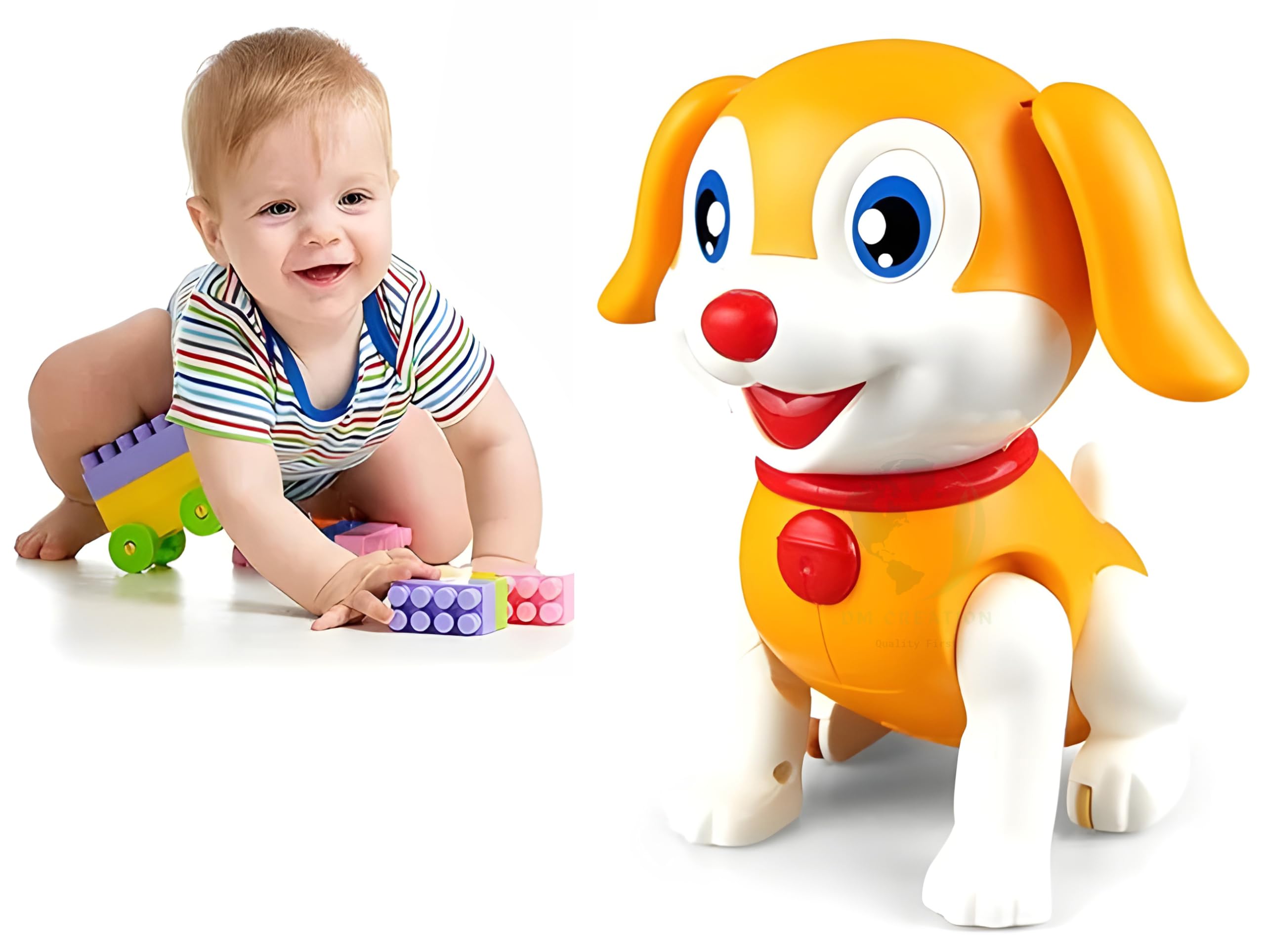 DM CREATION Musical Walking Jumping Smart Dog Toy for Kids Funny Robot Dog with LED Lights, (Random Color) (Smart Dog 1) (B0DH26FFYZ) Amazon Price History, Amazon Price Tracker
