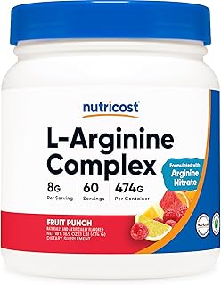 Nutricost L-Arginine Complex (Fruit Punch, 60 Servings) - Gluten Free, Non-GMO