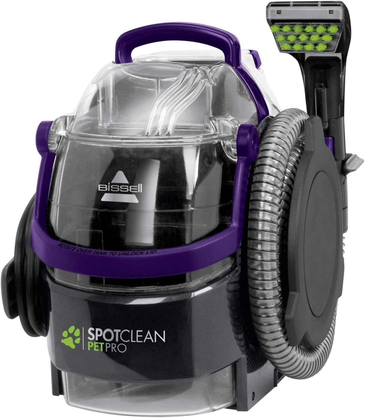 SpotClean Pet Pro | 750W Portable Carpet Cleaner | Removes Spills, Stains and Pet Messes | includes Pet Stain Trapper Tool | Cleans Carpets, Upholstery & Car | 15588 | 2.8L | Black/Purple