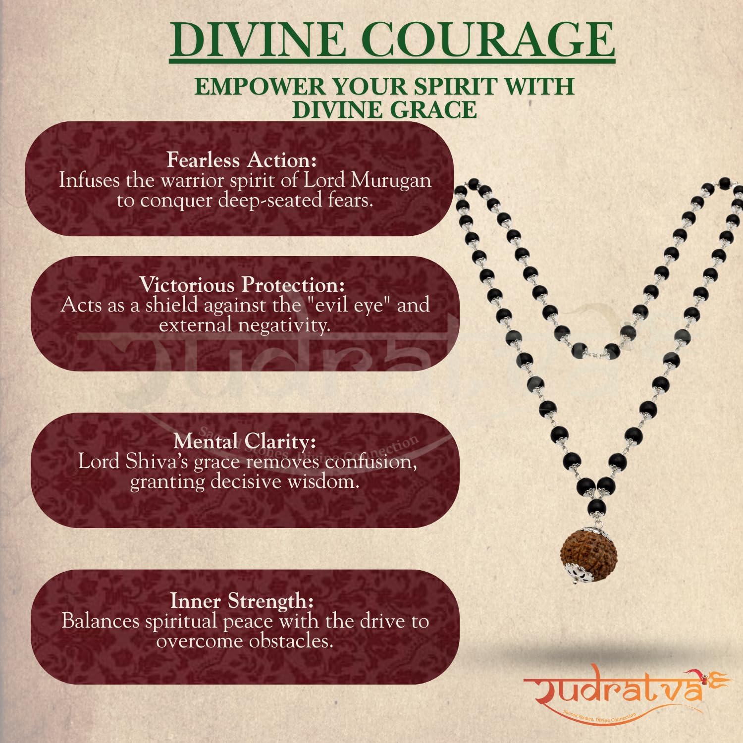 Original Karungali Malai with 5 Mukhi Nepali Rudraksha Pendant | Govt. Lab Certified Black Ebony | 54+1 Beads | Spiritual Mala for Protection, Meditation & Healing | Unisex for Men & Women