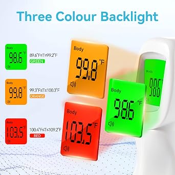Value Bundle with Berrcom Digital Thermometer DT008 and Berrcom Non Contact Infrared Thermometer for Adults and Kids JXB178