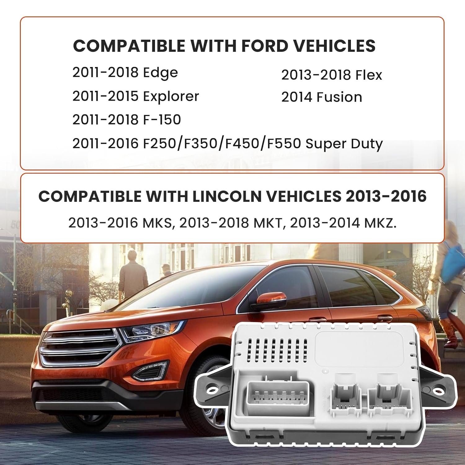 YCLL 601-704 Seat Heater Control Module Fits for Ford F250 F350 F450 Super Duty Edge Explorer Flex Fusion Taurus 2011-2019 for Lincoln MKS MKT MKZ 2013-20196,BU5Z-14C724-A, 9U5Z-14C724-B