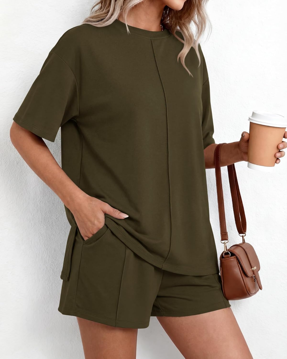 BTFBM Casual 2 Piece Sets For Women Summer 2026 Short Sleeve Tops Shorts Spring Lounge Matching Workout Airport Outfits - Image 6