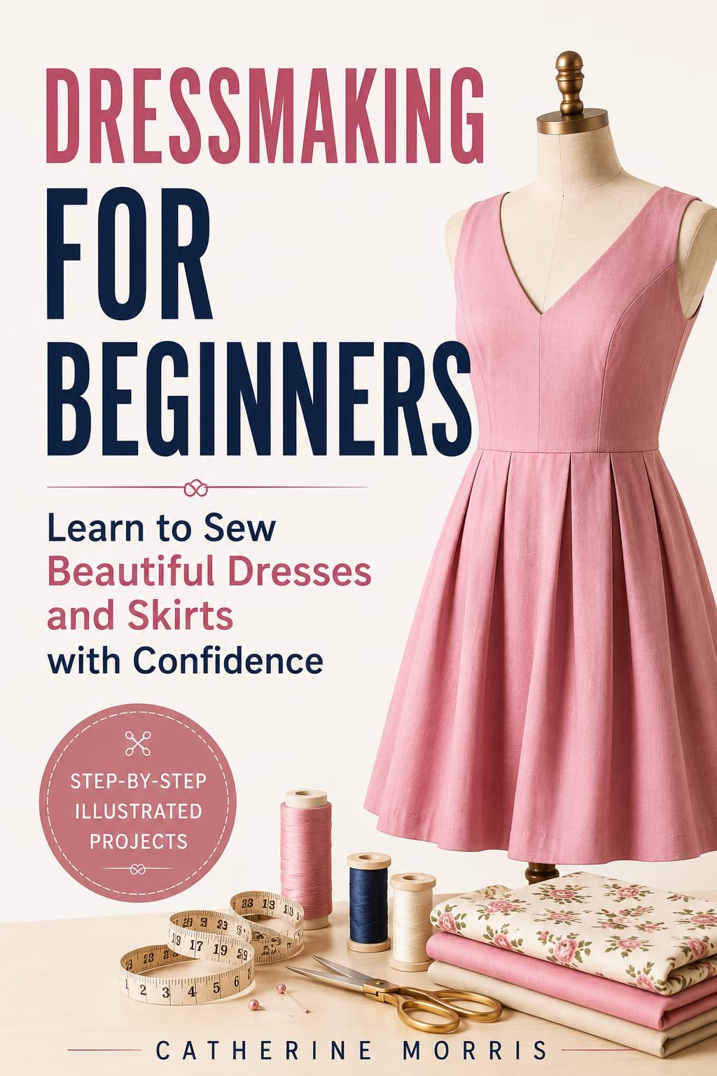 Beginner's Guide To Dress & Skirt Making With Sewing Machine: Step By Step Visual Illustrated Guide