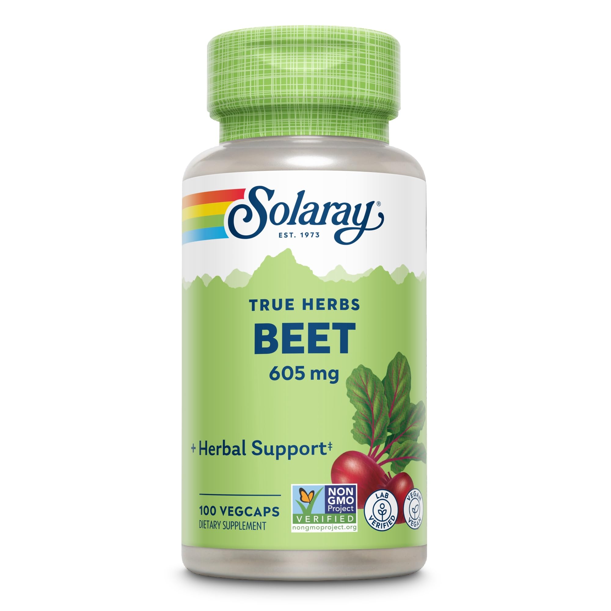 Solaray Beet Root 605 mg, 100 Vegan Beet Root Capsules 100 Count (Pack of 1)