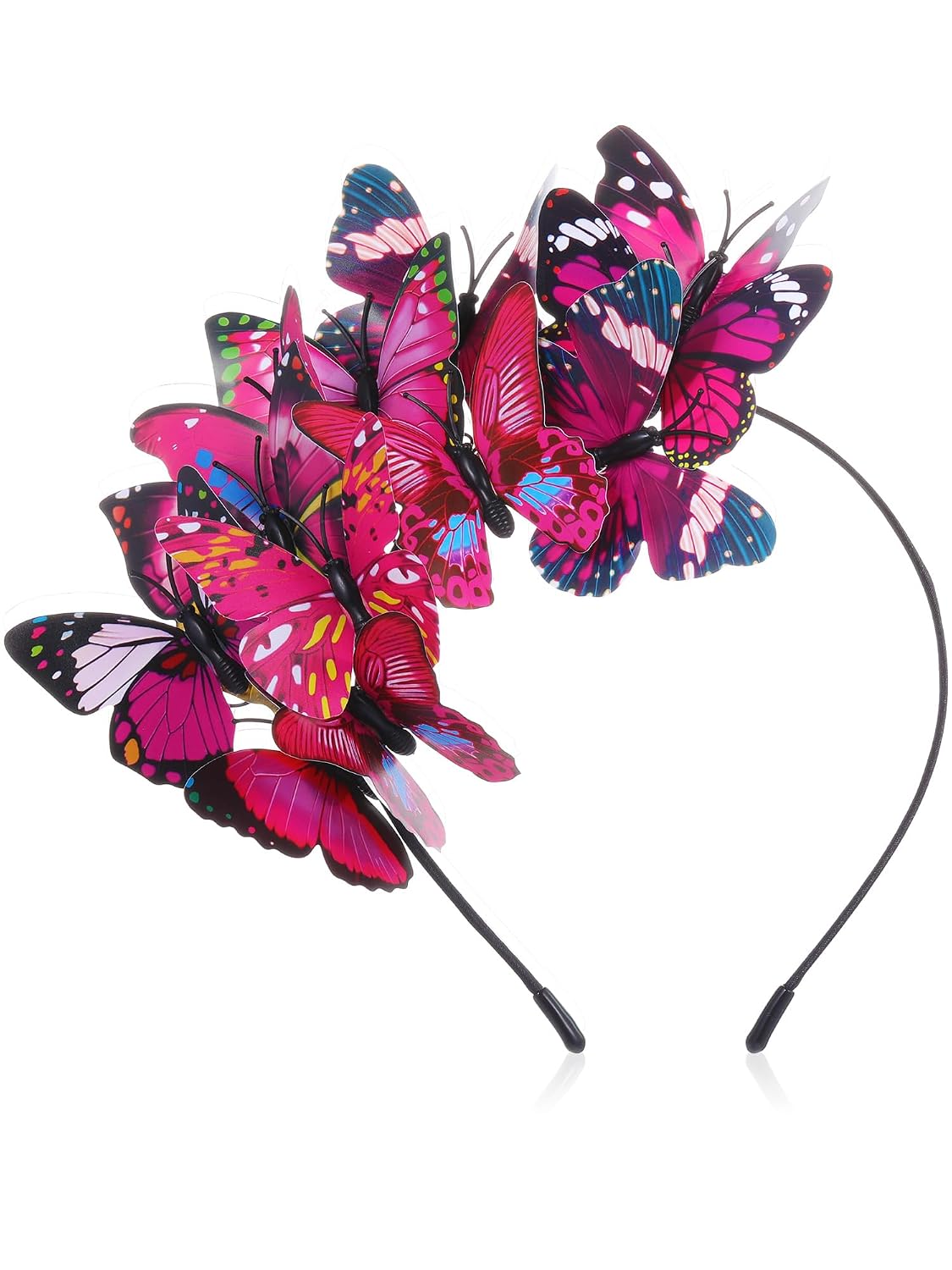 Zeyune Butterfly Fascinator Hat Monarch Butterfly Headband Women Crown Headpiece for Tea Party(Colorful)