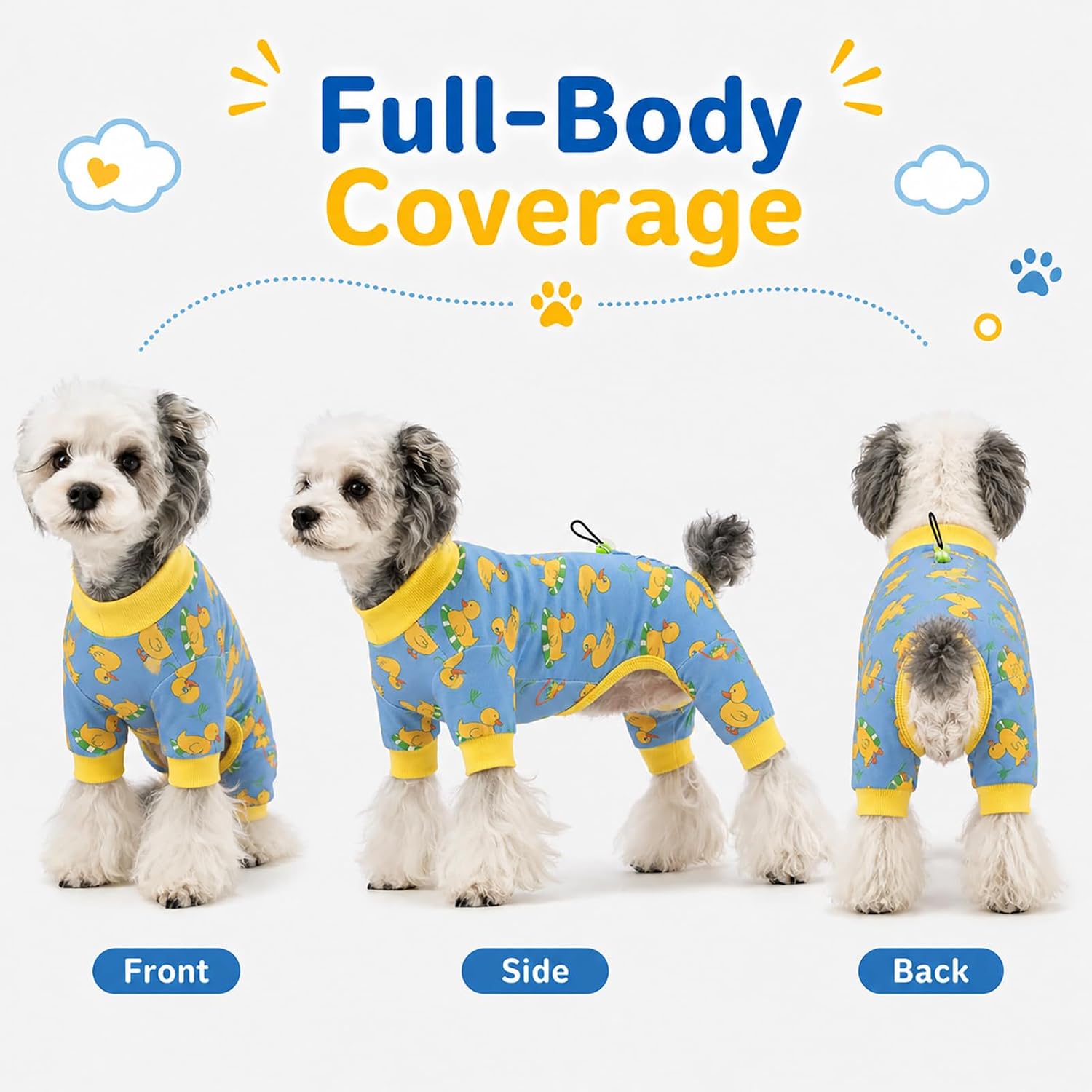 Dog Surgery Recovery Suit, Anti-Licking Dog Onesie After Spay/Neuter, Soft Breathable Post-Op Shirt for Abdominal Wounds, E-Collar Alternative for Small Medium Large Dogs