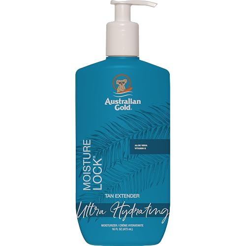 Australian Gold Moisture Lock Tan Extender Lotion, Enriched with Vitamin E & Aloe Vera, Cocoa Dreams Fragrance, 16 Fl oz​