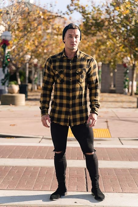 YoungLA Flannel Shirt for Men - Long 