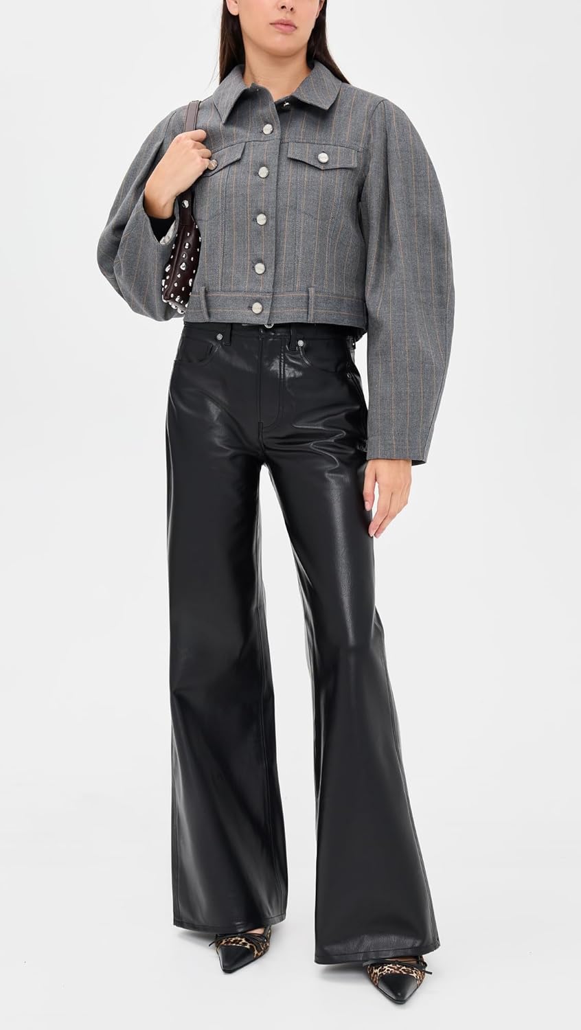 Veronica Beard Jean Women's Kasey Mid Rise Wide Leg Jeans