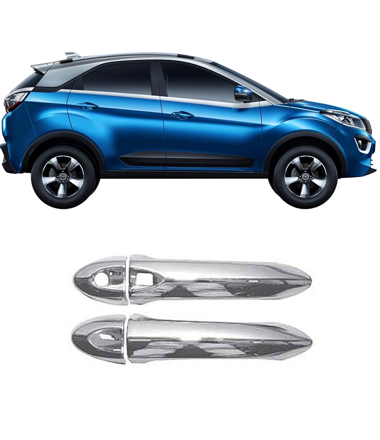 AutoWhizz Chrome Door Handle Cover Nexon Amazon.in Car & Motorbike