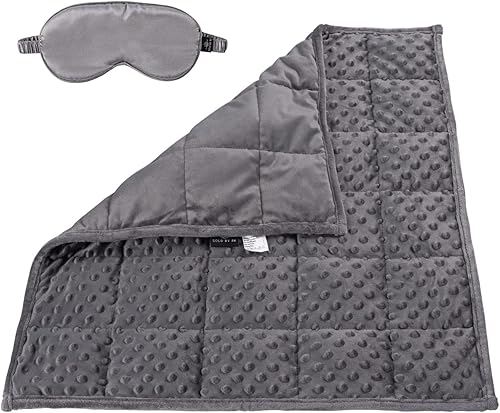 Miniatura 1 de Almohadilla de regazo con peso para niños, 5 libras, incluye máscara de ojos, manta con peso para niños, bebés, adolescentes, niños y niñas, suave,