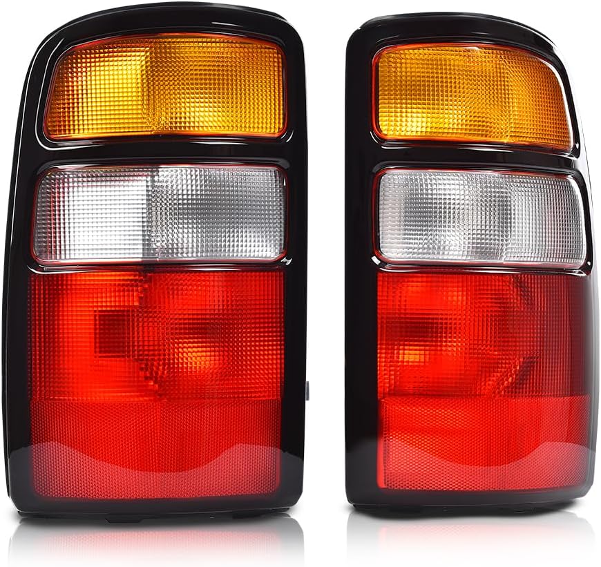 Tail Lights Taillamps Assembly Rear Lights Pair w/o Bulbs Compatible with Chevy Suburban Tahoe 2000-2006,Fit GMC Yukon/Yukon Denali/Yukon Denali XL 2000-2006 15224278