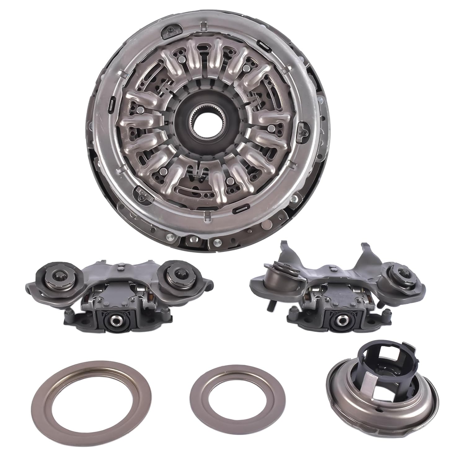 Transmission Clutch Pressure Plate and Clutch Fork Kit Direct Replacement Compatible with CA6Z7515J CA6Z7515K CA6Z-7515-J FA6Z7B546A F1FZ7B546B for Select Manual Transmission Applications
