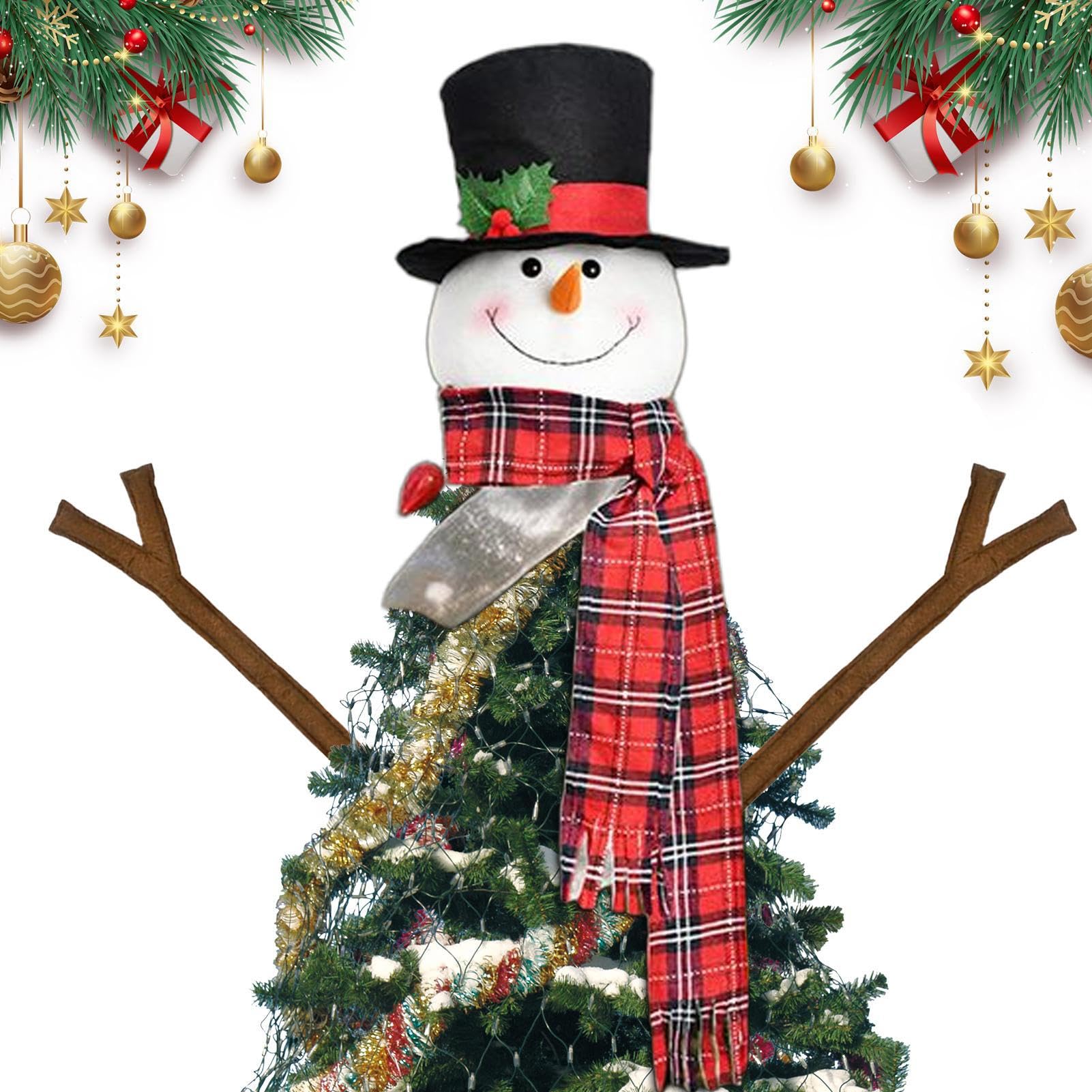 Copón de muñeco de nieve para decorar tu árbol de Navidad familiar