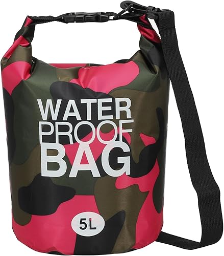 Bolsa seca impermeable, 5 L, ajuste para mujeres y hombres, bolsas a prueba de agua, mochila flotante ligera de almacenamiento en seco con silbato