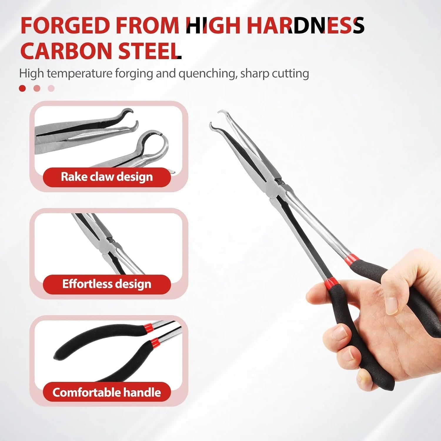 5/16 1/2 3/4 Inch Extension Hose Clamp With Serrated High Hardness Spark Cover Disassembly Tool 3Pcs