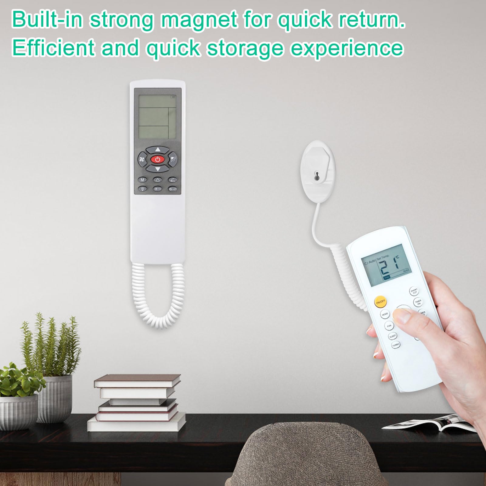 Supporto Magnetico Per Telecomando - 4 Pezzi, Adesivo, Per Parete O Scrivania, Silicone - Foto 3