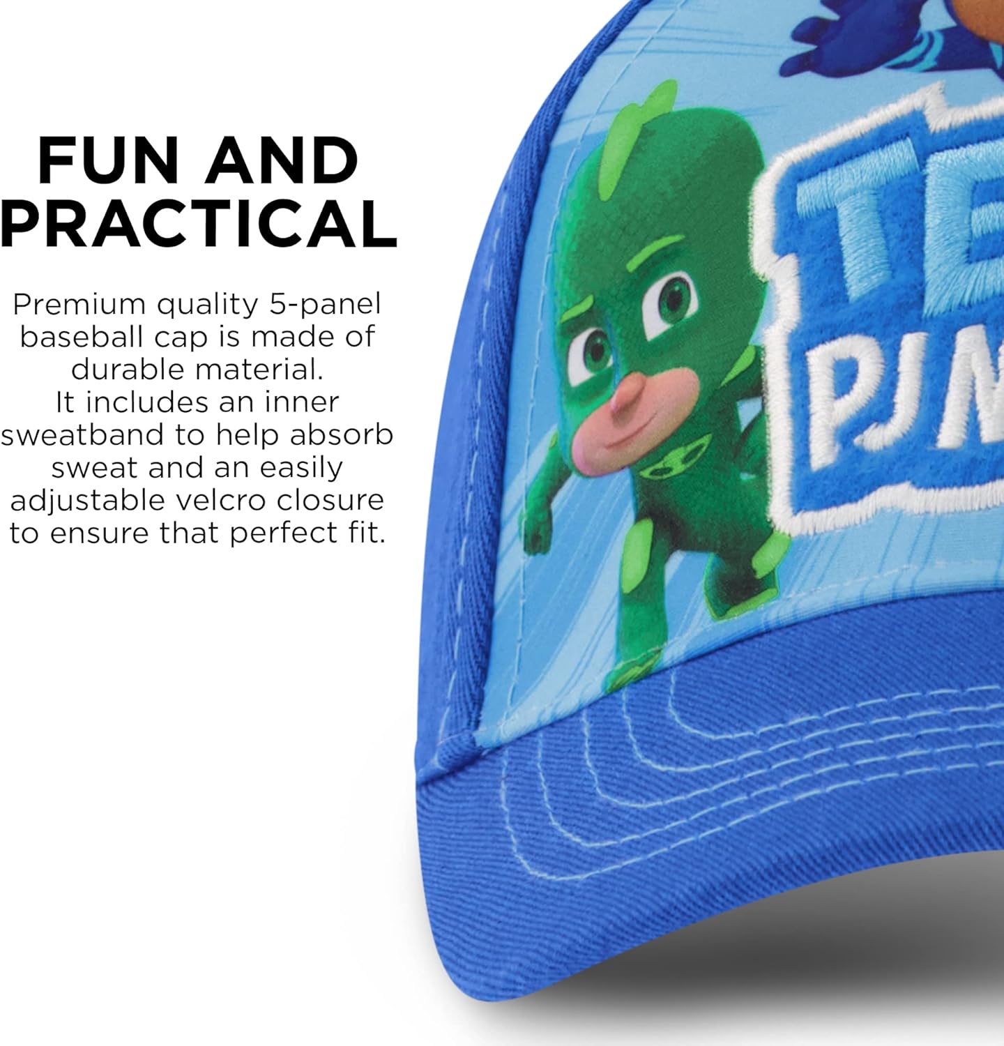PJ Masks Boys Baseball Cap and Adjustable Toddler Hat, Ages 2-4 Or Boy for Kids Ages 4-7 - Image 4