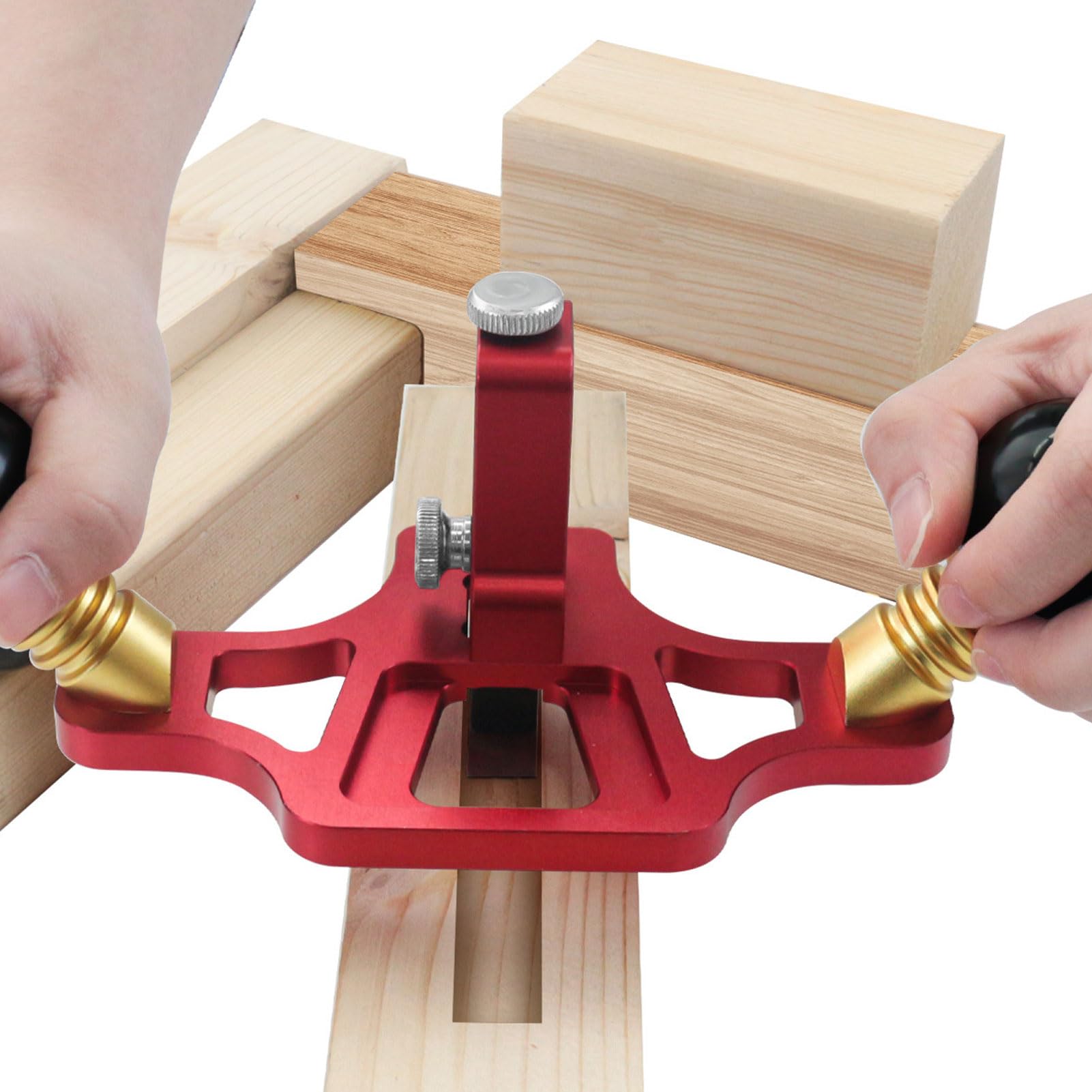 Aereo router Strumento di lavorazione del legno Strumento regolabile in lega di alluminio portatile Grooving singola linea a destra slot per piantaggi per carpentieri