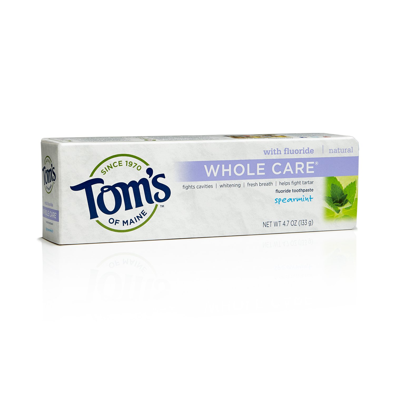 Toms of Maine 683088 Whole Care Natural Toothpaste Spearmint 4 7 Ounce 24 Count