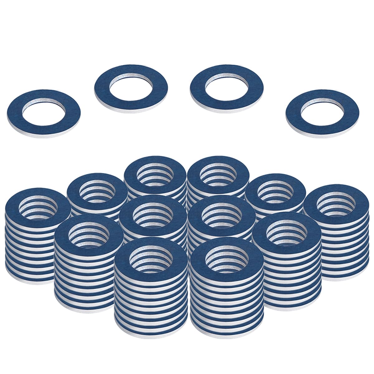 (100Pcs) Oil Drain Plug Gaskets Replacement for Toyota Lexus Scion Crush Washer Seals Replaces# 9043012031 Aluminum