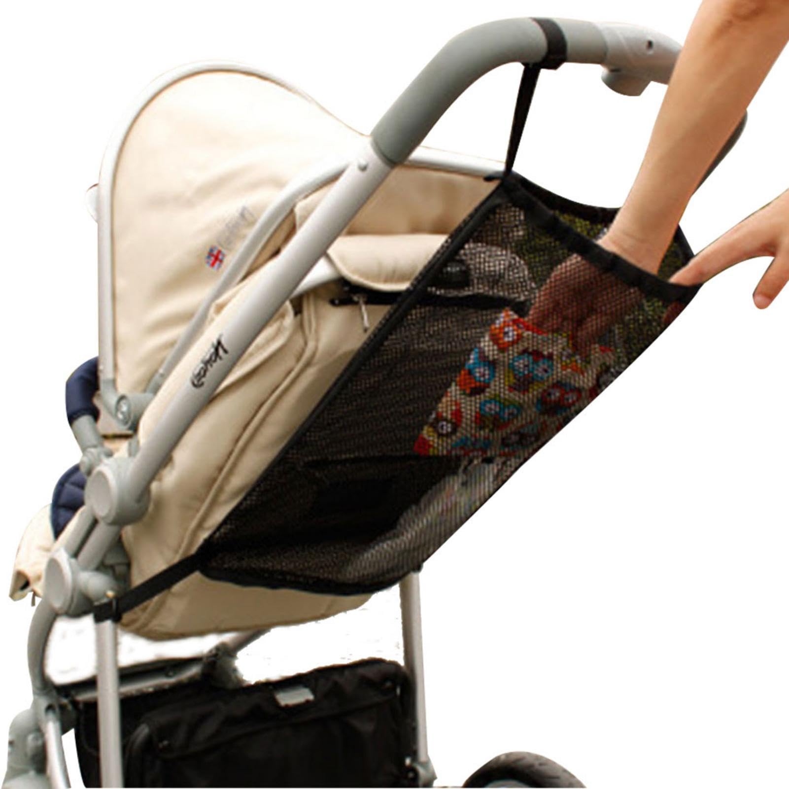 Misaakoeq Stroller Organiser Bag, See-Through Mesh, Waterproof, Suitable for Baby Diapers, Clothes, Water Cups, 35x50cm