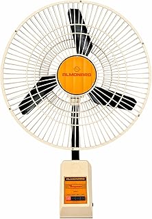 Almonard 450mm Mark II Wall Fan | High Speed | Heavy duty | With Full Copper Motor | 1400 RPM | Aluminium Metal Blades | Heavy Duty Wall Mounting Fan | For Home & Office | 1 Year Warranty (Ivory)