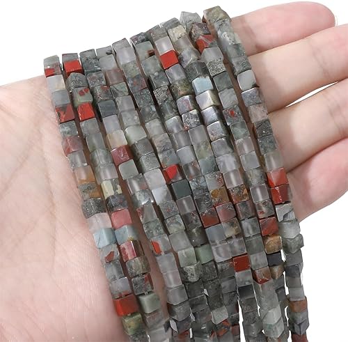 Vista 79 de Cuentas de piedra cuadrada de amatista natural de 0.156 x 0.157 pulgadas, 85 cuentas de piedras semipreciosas sueltas