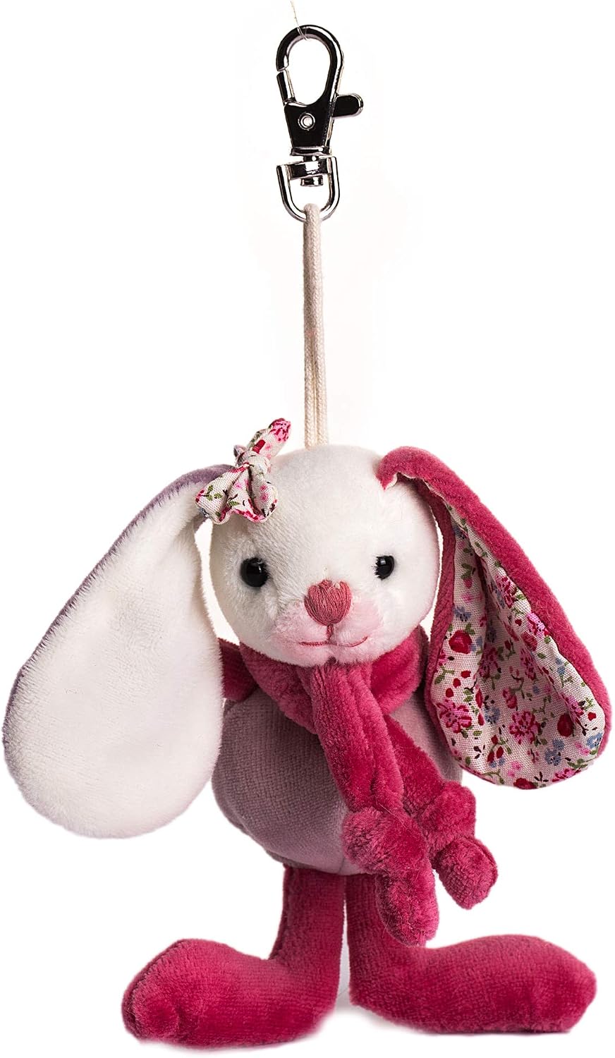 Dilly dudu Blossom Bunny Rabbit Stuffed Animal Plush Keychain 4-Inch