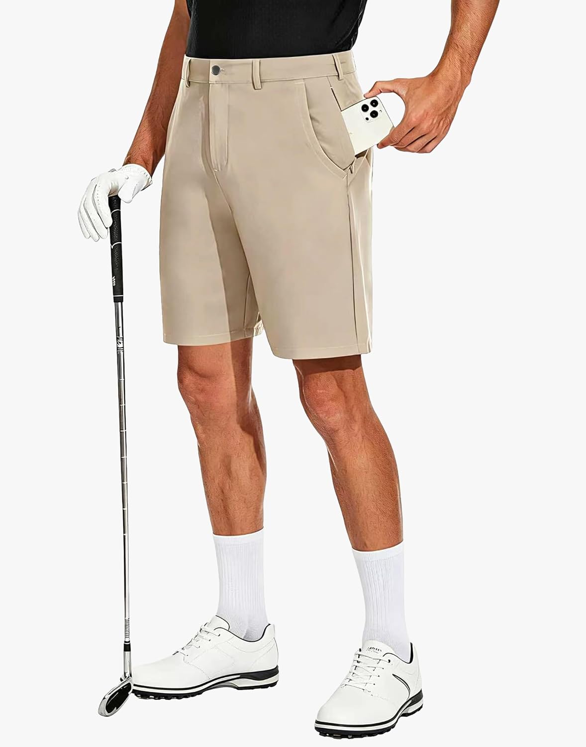 JWM Mens 7"/9" Stretch Golf Dress Hybrid Shorts Quick Dry with 5 Pockets