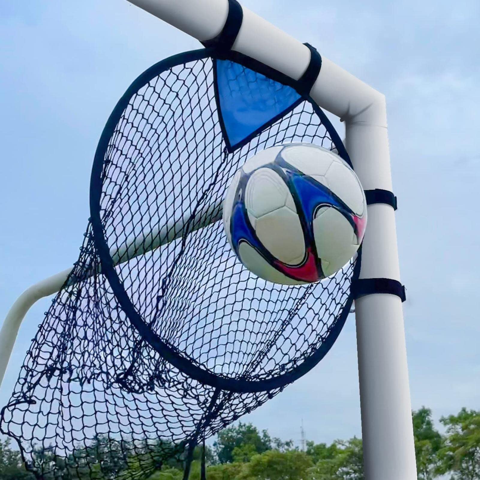 Rete Per Bersagli Da Calcio Per Allenamento Tiro - Diametro 45 Cm Con Cinghie Regolabili
