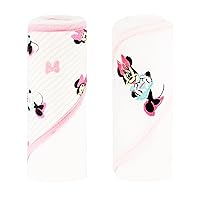 Vista 6 de Disney Cudlie - Paquete de 2 toallas enrolladas con capucha y estampado de rayas pequeñas