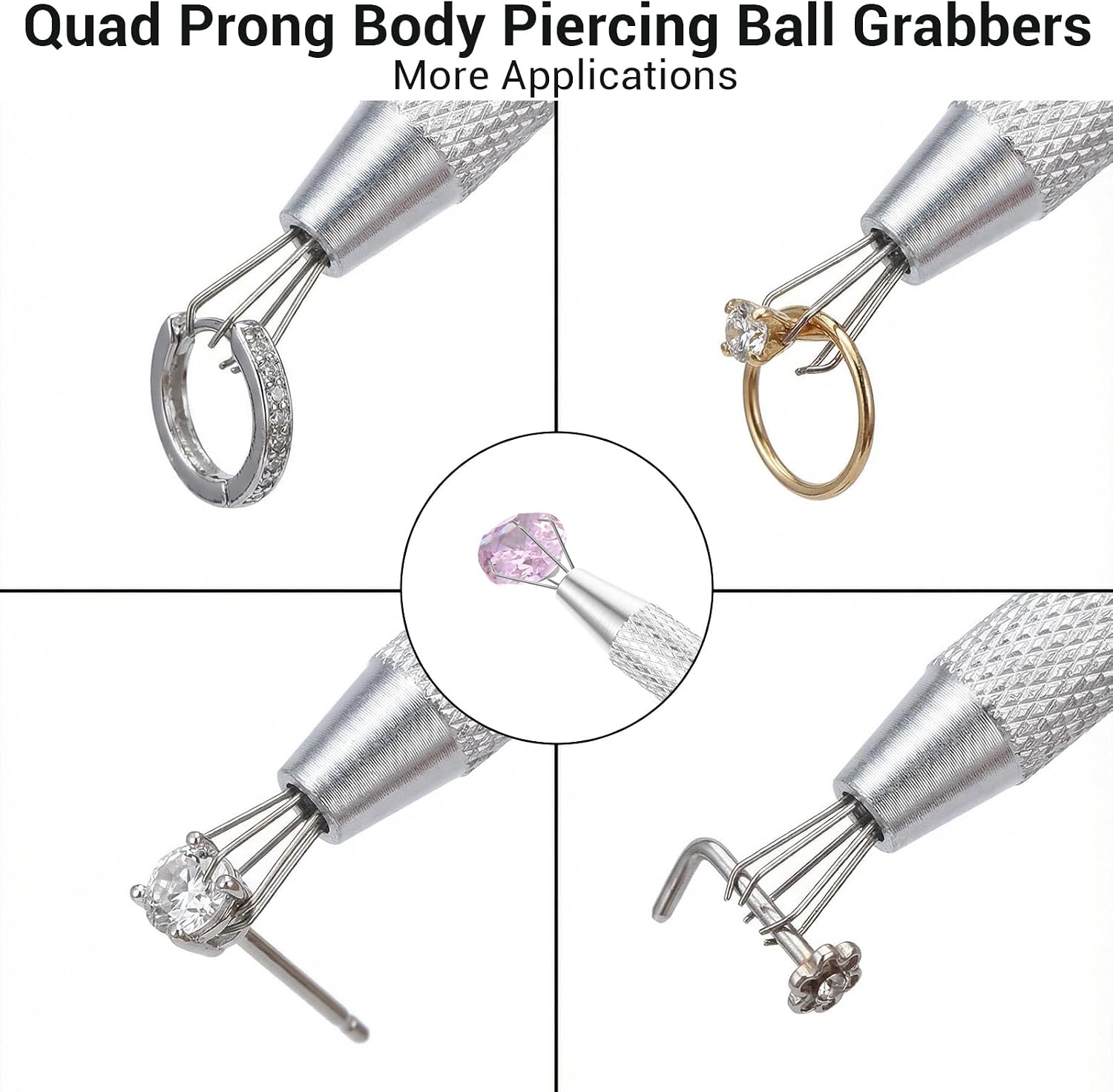 4 Pcs 18g Horseshoe Nose Ring for Women, Double Gem Nose Studs Hoops Internally Threaded Screw Small Septum Rings Piercing Jewelry for Cartilage Daith Helix Tragus Earring Hoops Labret Lip