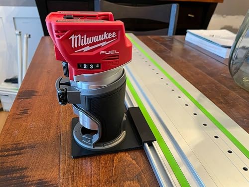 Miniatura 4 de ToolCurve Adaptador de riel de guía compatible con el enrutador Milwaukee, fabricado en Estados Unidos