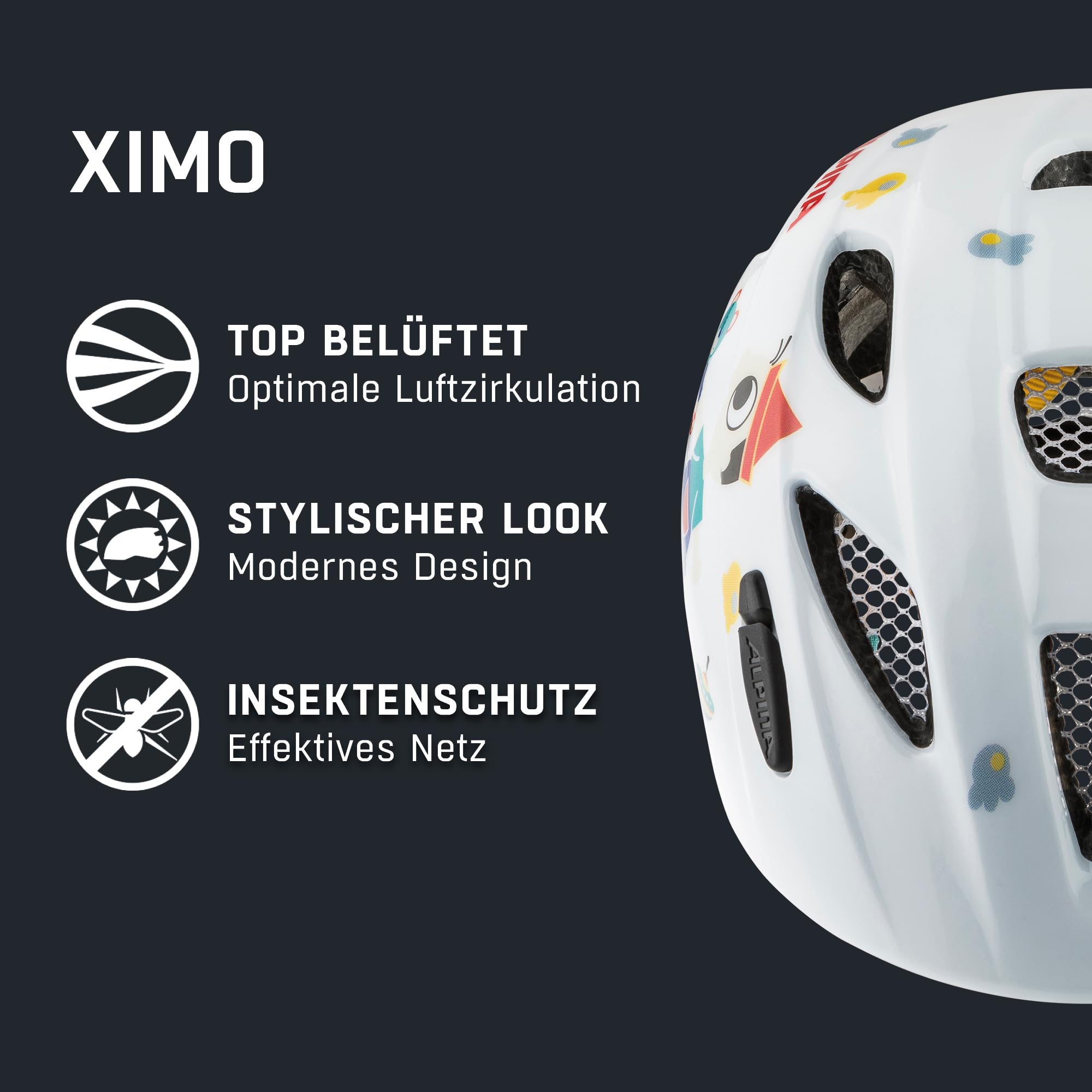 ALPINA Unisex - Dzieci, XIMO Kask rowerowy