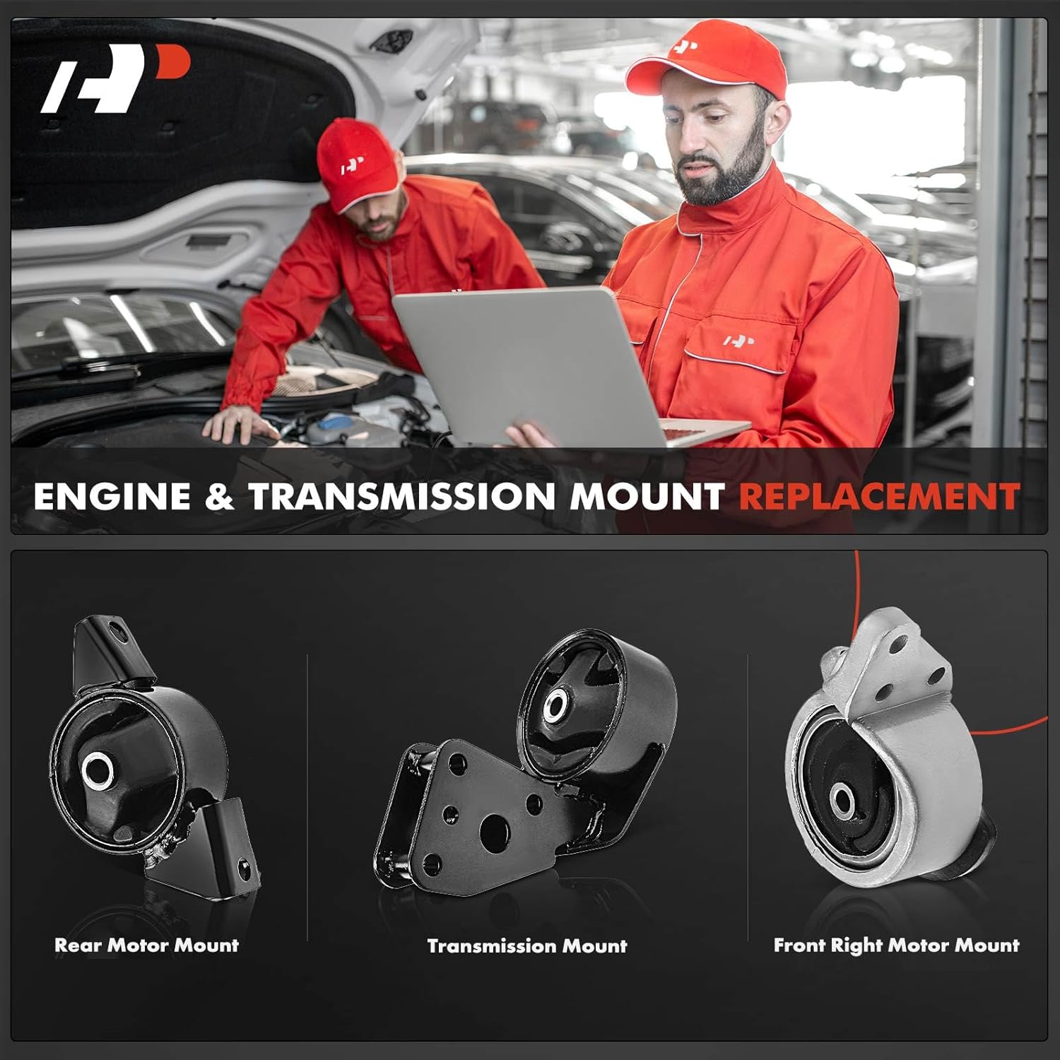 A-Premium 3PCS Engine Motor Mount and Transmission Mount Set Compatible with Nissan Sentra 1995-1999, 200SX 1995-1998, NX 1991-1993, L4 1.6L DOHC, Automatic Transmission