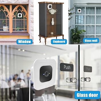 2 Pack Window Mount Compatible with Blink Mini Indoor, Secured Camera Glass Wall Holder for Single Pane Glass Windows/Doors for Outside Security Monitoring,White