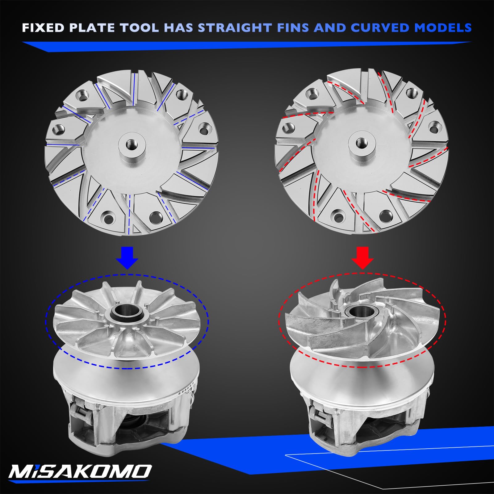 Strumento primario per fissaggio frizione, compatibile con Polaris P-90 ATV e UTV Frizione Tool dal 1985 ad oggi, P-85 Snowmobile Frizione Tool Modello dal 1972 ad oggi