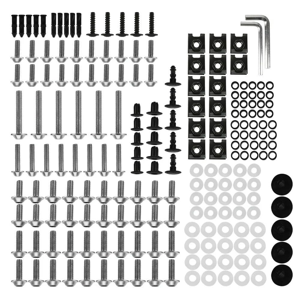 195 PCS Set Kit Bulloni per Carenatura per BMW R1200R 2006-2014 Moto Viti Elementi di Fissaggio Kit di Carrozzeria Rondelle Dadi Viti Clip