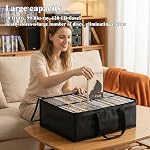 DVD Storage Bags 2-Pack, Holds 70 DVDs 90 Blu-Rays 120 CDs, Highly Clear & Stackable Organizer for Video Game Cases, Movies, Music, Clothes, Pillows & Bedding