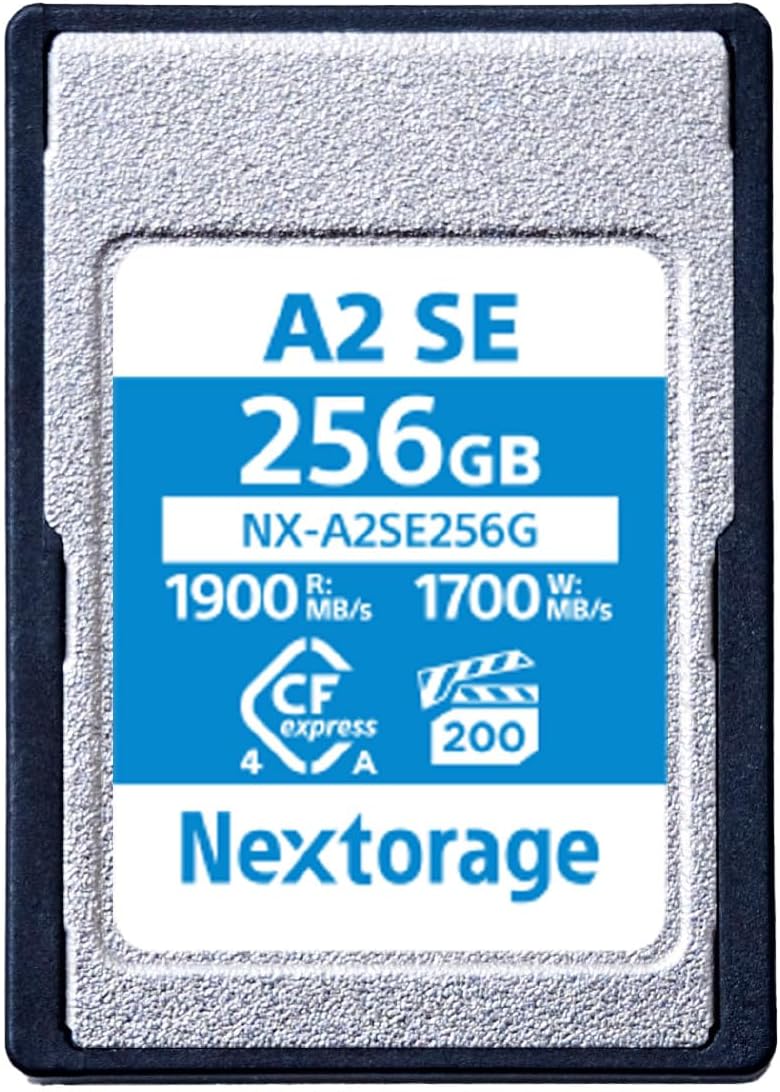 Nextorage Japan Cfexpress 4.0 Type A 256GB Memory Card VPG200 Max. Read 1900MB/s Max. Write 1700MB/s NX-A2SE256G