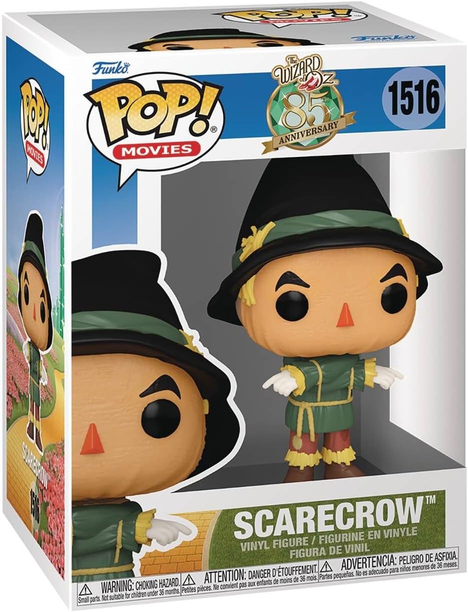 POP Movies: The Wizard of Oz 85th Anniversary - Scarecrow Funko Vinyl Figure (Bundled with Compatible Box Protector Case), Multicolor, 3.75 inches