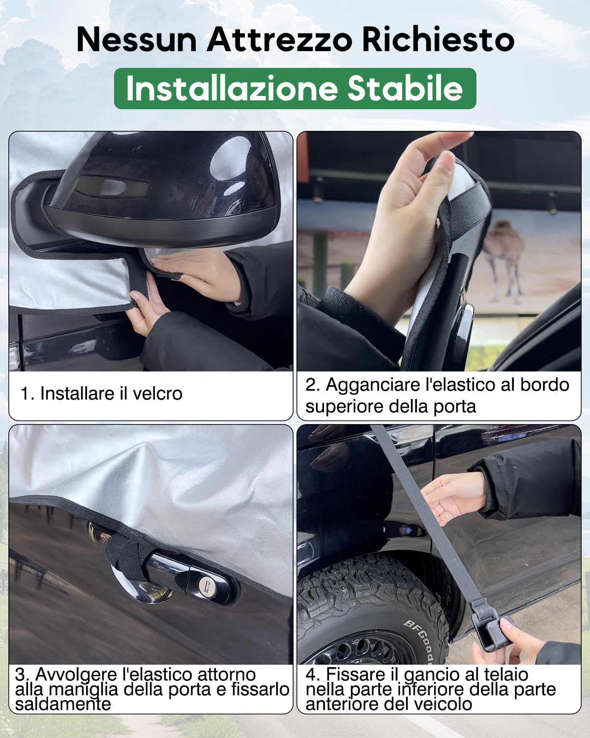 Copertura del Parabrezza Camper per Fiat Ducato in 600D Impermeabile | Oscurante Parabrezza con Fodera Morbida per Peugeot Boxer, Citroen Jumper X250/290 (2006-2025), Protezione Solare Esterna
