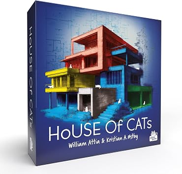 Matagot House of Cats Board Game - Engage in a Whimsical Battle of Wits and Luck! Fun Roll and Write Strategy Game for Kids & Adults, Ages 10+, 1-6 Players, 15-20 Min Playtime, Made by Aporta Games