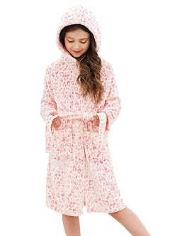 Doctor Unicorn Soft Hooded Rainbow Bathrobe Sleepwear for Girls
