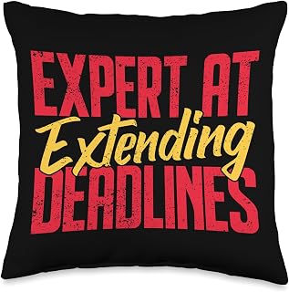 Expert At Extending Deadlines Throw Pillow