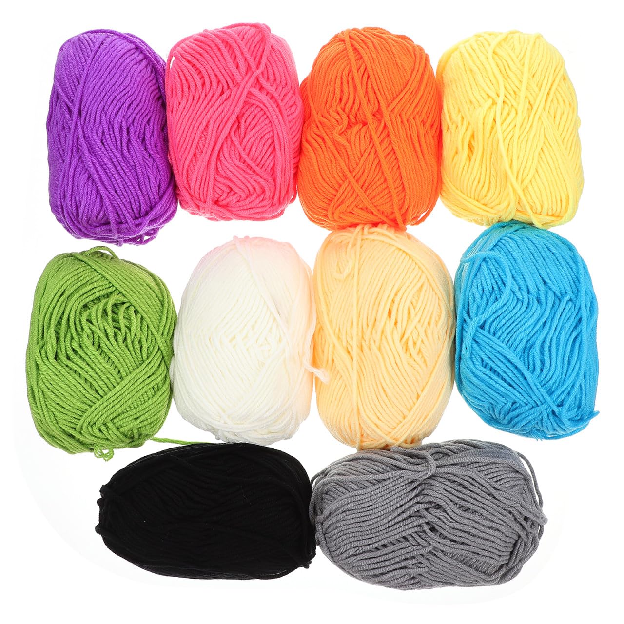 10pezzi Filato di Cotone Gomitoli Colorati per Lavori Maglia e Uncinetto Delicato per Creazioni Artigianali e Accessori Fatti Mano